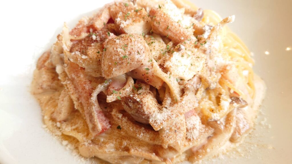 ポルチーニ茸のクリームパスタ
