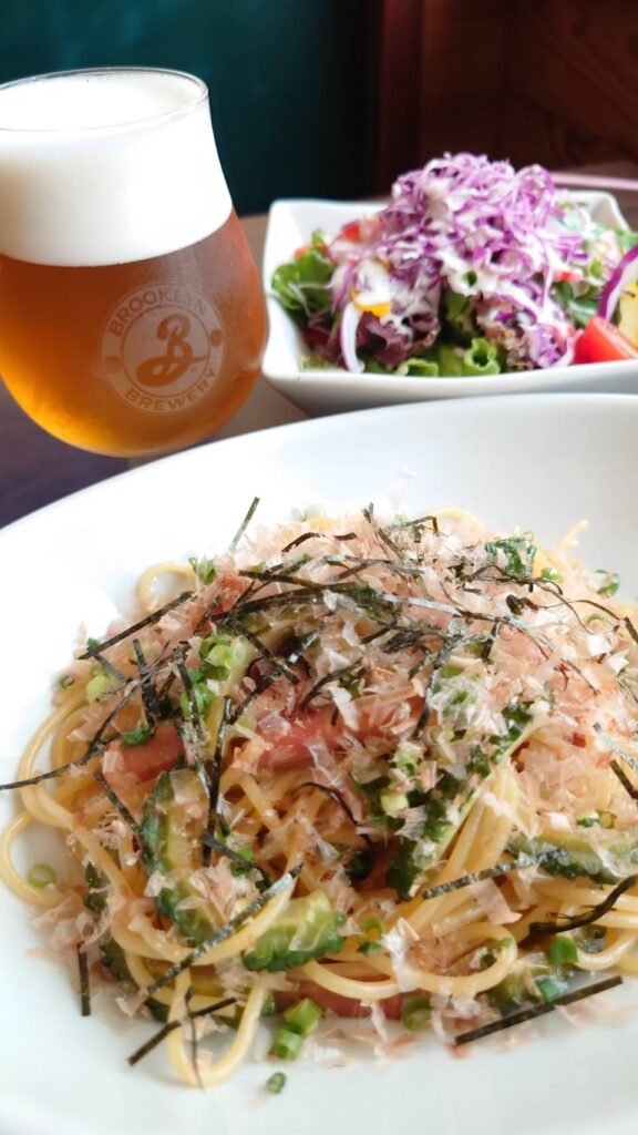 ゴーヤーとベーコンの和風パスタ・ランチセット