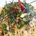 鶏とキノコの和風パスタ